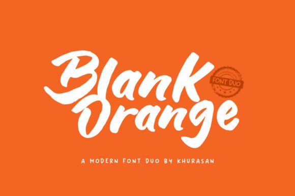 Blank Orange Duo: The Handwritten Typeface for Authentic Branding