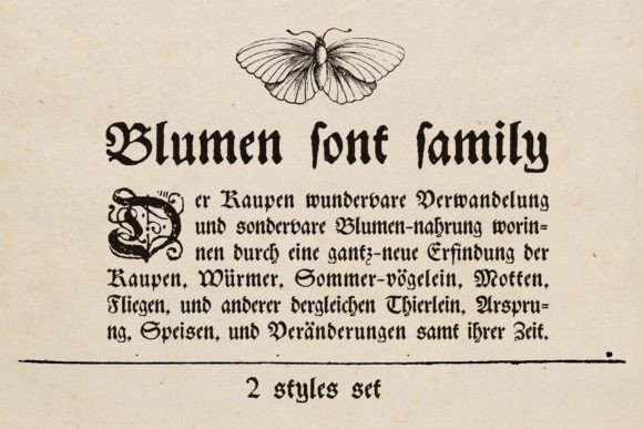 Blumen: The Elegant Blackletter Typeface for Handmade Brands