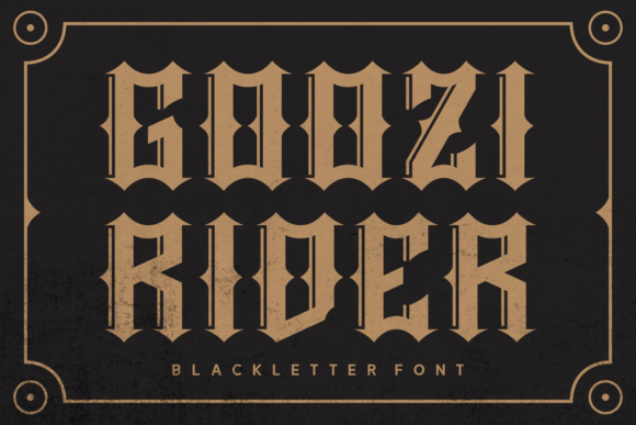 Goozi Rider: A Bold Blackletter Typeface for Editorial Design