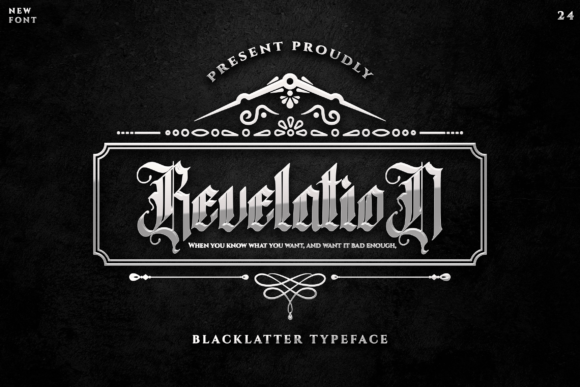 Revelation Typeface: A Bold Blackletter for Campaign Design