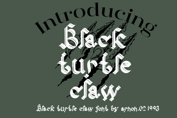 Upgrade Your Brand with the Black Turtle Claw Typeface